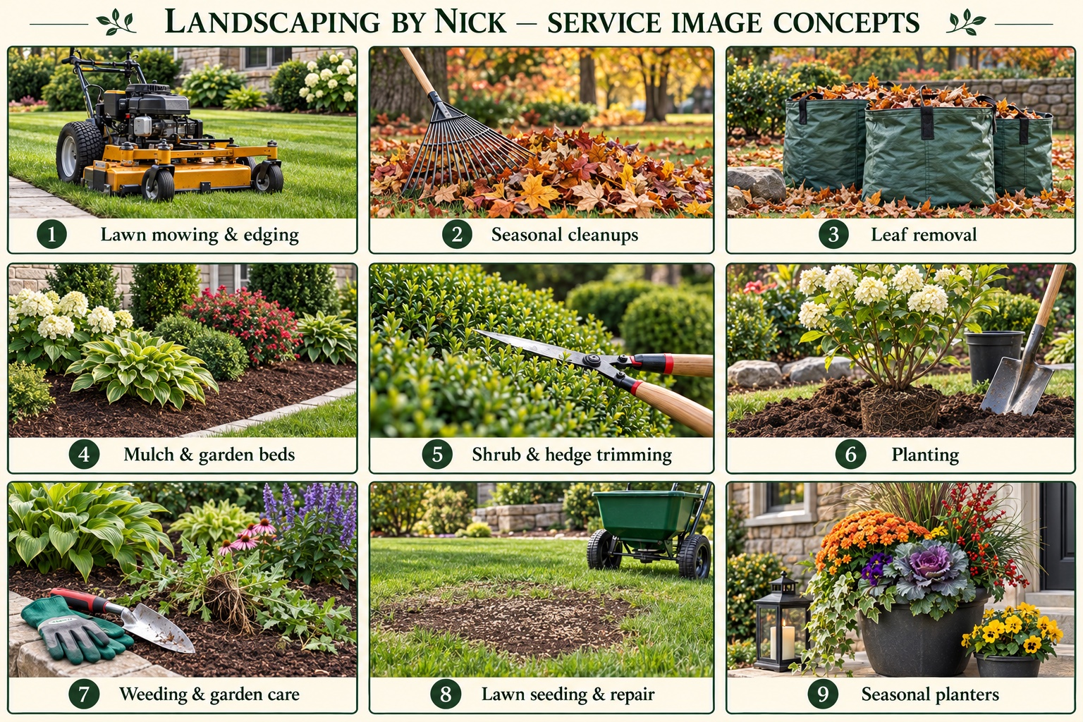 Lawn mowing & edging